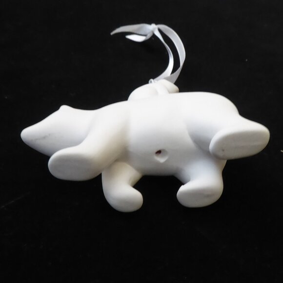 NEW 3.5” FINE WHITE PORCELAIN POLAR BEAR & CUB HOLIDAY CHRISTMAS ORNAMENT - Picture 8 of 11